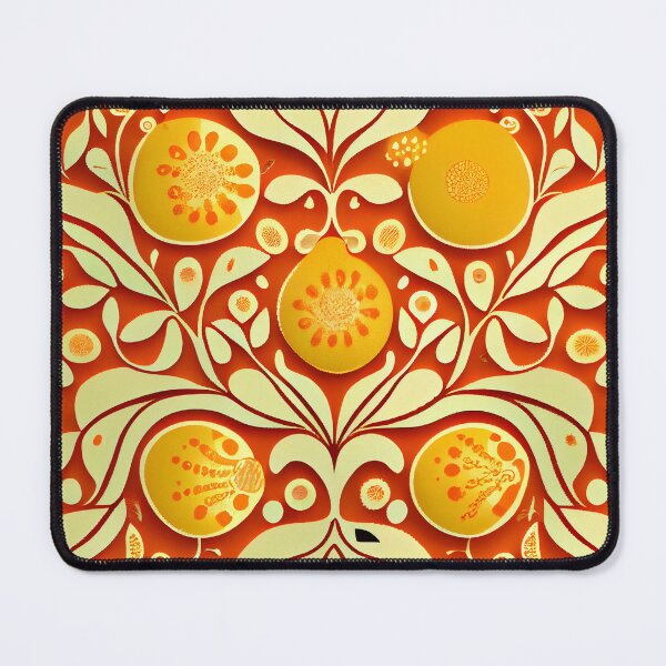Item preview, Exotic Orange Anime Scandinavian Pattern Digital Painting designed and sold by CodeAndColors.