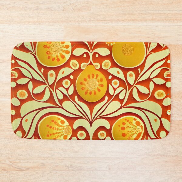 Item preview, Exotic Orange Anime Scandinavian Pattern Digital Painting designed and sold by CodeAndColors.