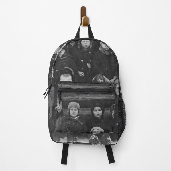 People froze for a moment before the future. Faces of the Soviet era Backpack