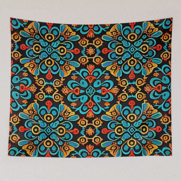 Item preview, Flat Coarse Traditional Pattern Digital Painting designed and sold by CodeAndColors.