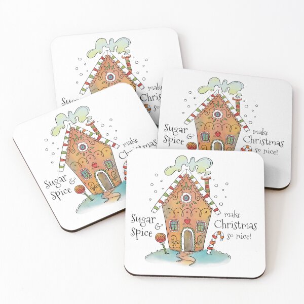 Item preview, Cute Gingerbread House With Snow And Candies With Christmas Quote designed and sold by berlamo.