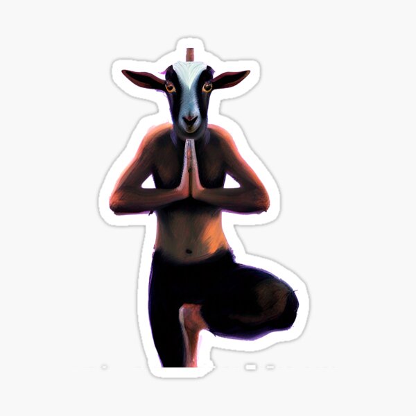 Fun Goat Yoga Stickers