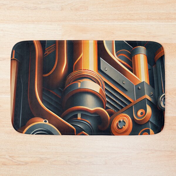 Item preview, Bold Smooth Industrial Pattern Digital Painting designed and sold by CodeAndColors.