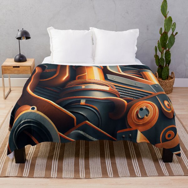 Item preview, Bold Smooth Industrial Pattern Digital Painting designed and sold by CodeAndColors.