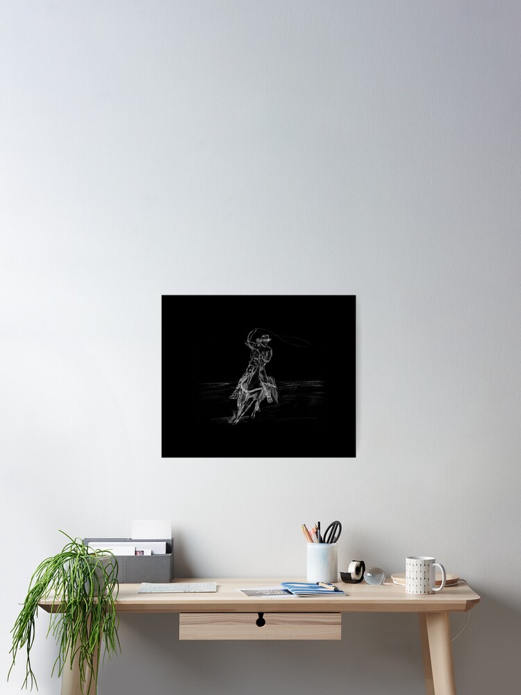 Thumbnail 2 of 3, Poster, Cowboy Roping designed and sold by Packrat.