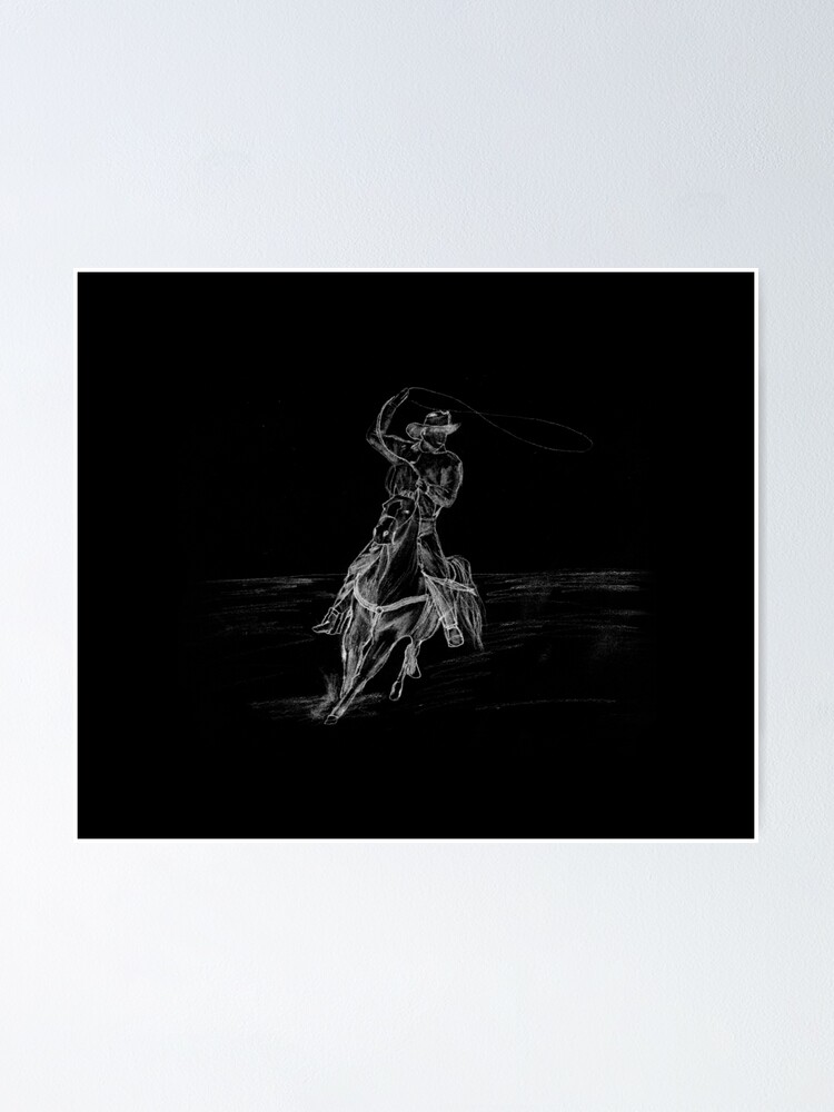 Thumbnail 1 of 3, Poster, Cowboy Roping designed and sold by Packrat.