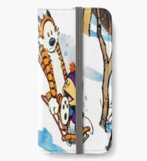 calvin and hobbes happy snow iPhone Wallet/Case/Skin