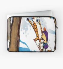calvin and hobbes happy snow Laptop Sleeve