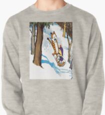 calvin and hobbes happy snow Pullover