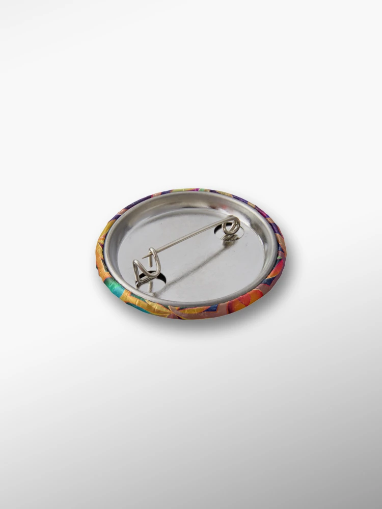 Thumbnail 2 von 3, Button, Bright Rainbow Elegant European Pattern Digital Painting designt und verkauft von CodeAndColors.
