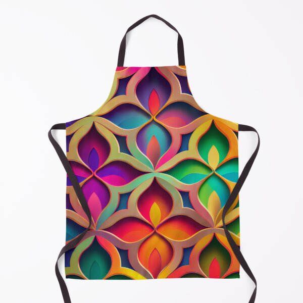Aperçu de l'œuvre Bright Rainbow Elegant European Pattern Digital Painting créée et vendue par CodeAndColors.
