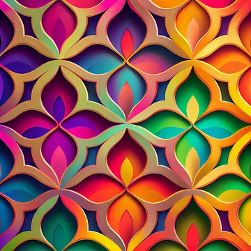 Vorschaubild zum Design Bright Rainbow Elegant European Pattern Digital Painting von CodeAndColors
