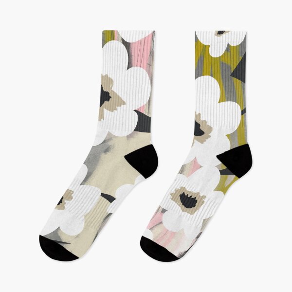 Aperçu de l'œuvre Motif de fleurs Boho moderne - Fleurs abstraites audacieuses créée et vendue par BohomadicStudio.