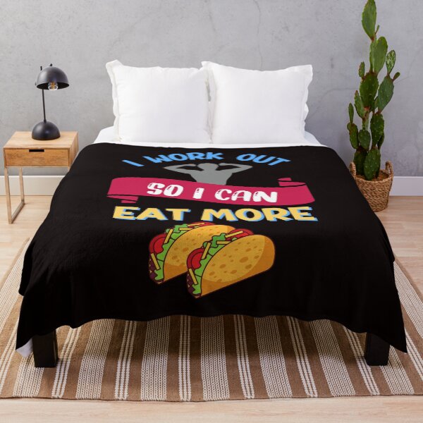 Item preview, I Work Out So I Can Eat More Tacos, Funny Exercise Design, I Love Tacos designed and sold by desireedickens.