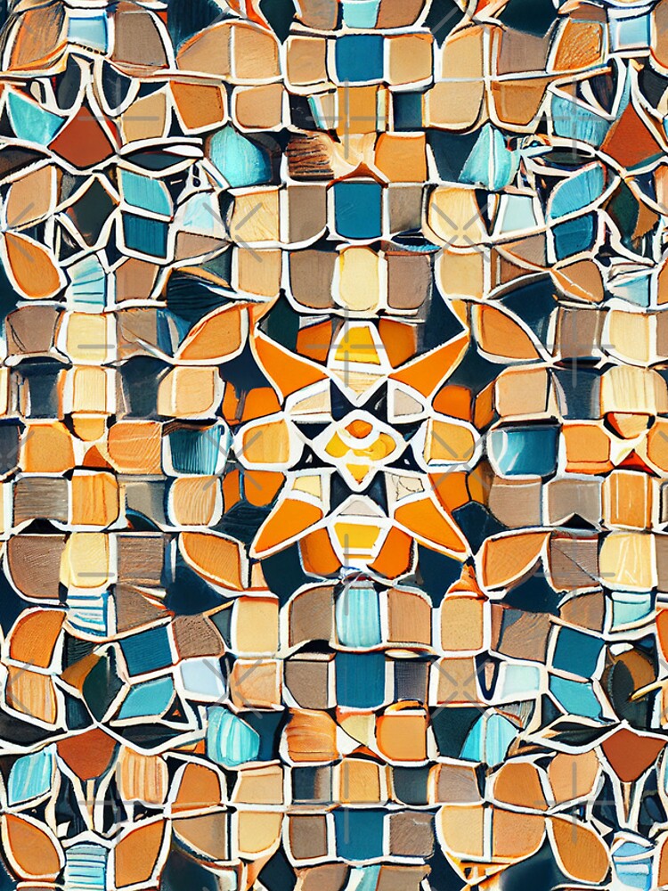 Aperçu 4 sur 4. Coque iPhone avec l'œuvre Fine Soft Scandifornian Pattern Digital Painting créée et vendue par CodeAndColors.