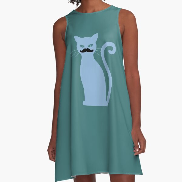 Mustache cat T shirt / Cat Lover A-Line Dress