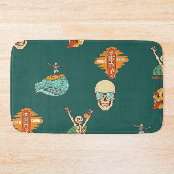 Item preview, Skeleton Surfing Ocean designed and sold by MadameHiro.