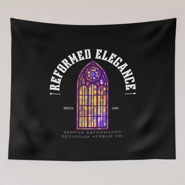 Item preview, Reformed Elegance Stained Glass 1689 Confession of Faith Always Reforming By the Word of God designed and sold by NonPCTruths.