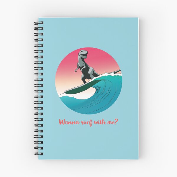 Item preview, Surfing Dinosaur : Wanna Surf With Me Quote designed and sold by QuotezArtist.