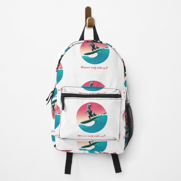 Item preview, Surfing Dinosaur : Wanna Surf With Me Quote designed and sold by QuotezArtist.