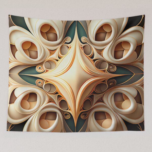 Item preview, Delicate Abstract Divine Latin Pattern Digital Painting designed and sold by CodeAndColors.