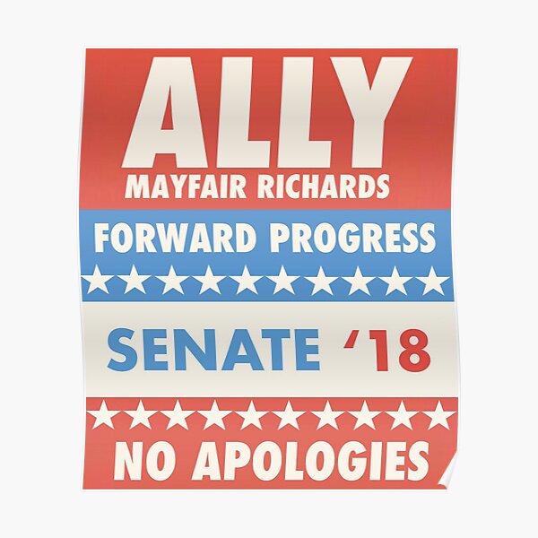 Ally Mayfair Richards Campagne Merch # 1 Poster