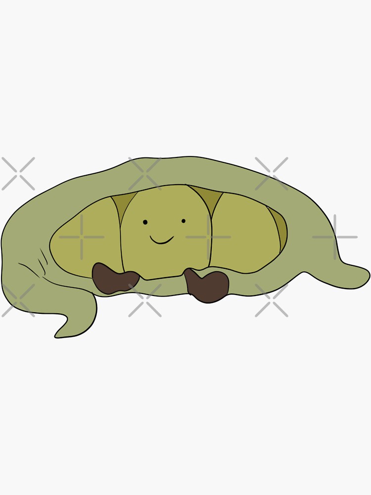 "Peas jellycat " Sticker for Sale by Artbymanu Redbubble