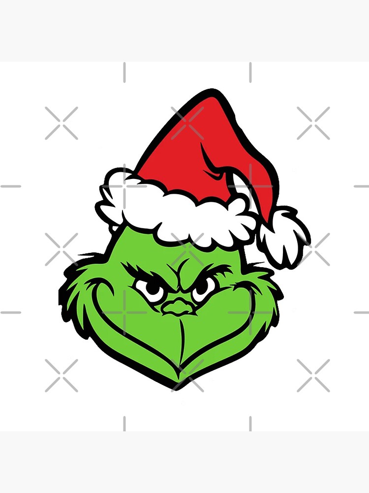 Resting Grinch Face Badge Reel