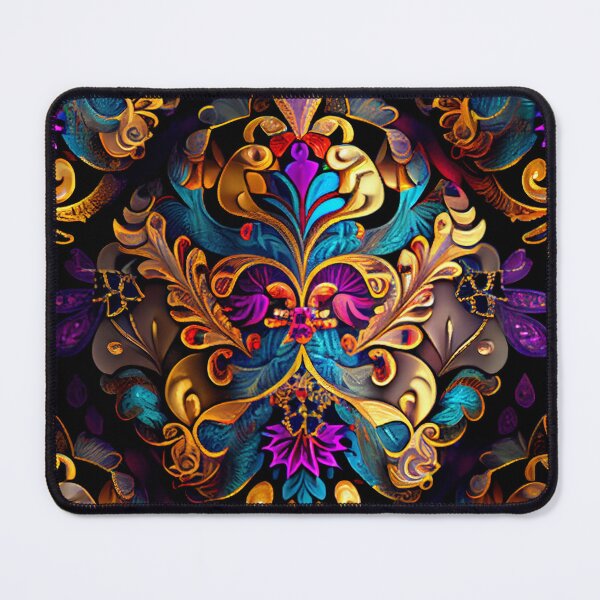Item preview, Soft Bejeweled Exotic New Traditional Pattern Digital Painting designed and sold by CodeAndColors.