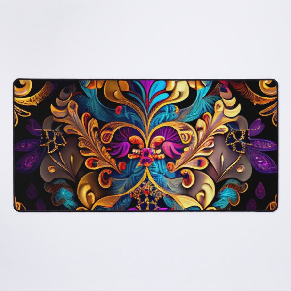 Item preview, Soft Bejeweled Exotic New Traditional Pattern Digital Painting designed and sold by CodeAndColors.