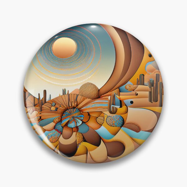 Artikelvorschau, Cartoon Dazzling Circular Desert Modern Pattern Digital Painting entworfen und verkauft von CodeAndColors.