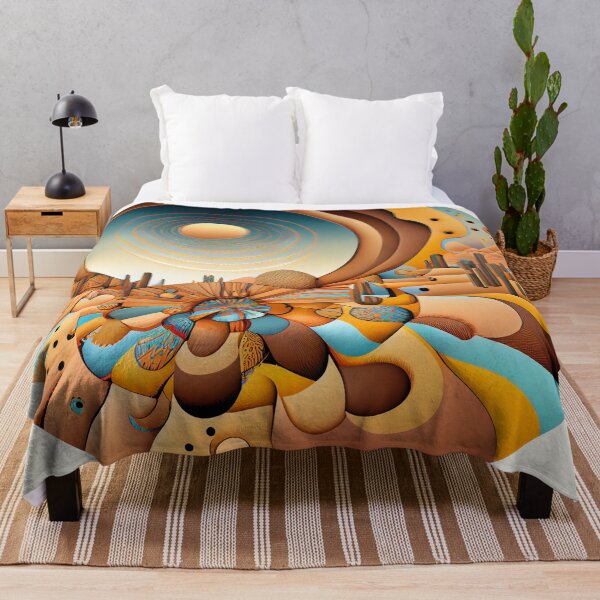 Aperçu de l'œuvre Cartoon Dazzling Circular Desert Modern Pattern Digital Painting créée et vendue par CodeAndColors.