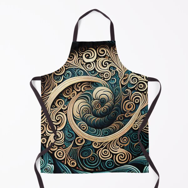 Artikelvorschau, Swirling Asian Pattern Digital Painting entworfen und verkauft von CodeAndColors.