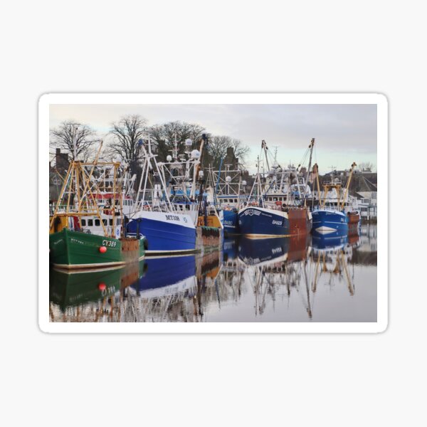 "Fishing boats at Kirkcudbright" Sticker for Sale by BarryRussell Redbubble