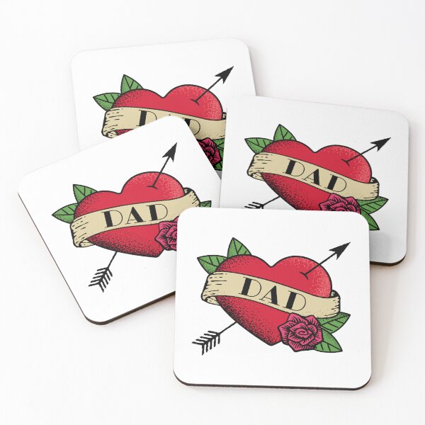 Item preview, Heart Dad Tattoo designed and sold by PaulSDesign.