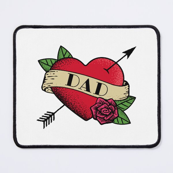 Item preview, Heart Dad Tattoo designed and sold by PaulSDesign.