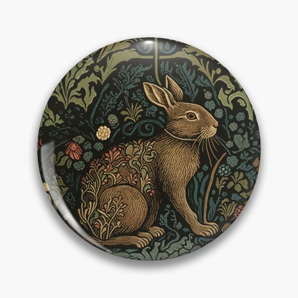 Item preview, Rabbit in floral pattern designed and sold by FlatLandPrints.