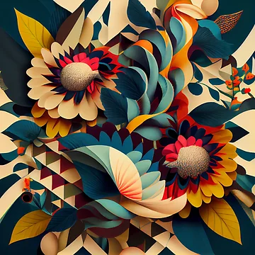 Vorschaubild zum Design Imagined Maximalist Pattern Digital Painting von CodeAndColors