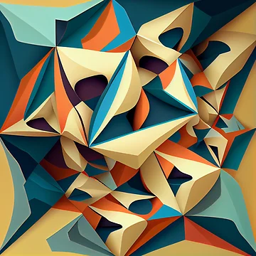 Vorschaubild zum Design Angular Complex Contemporary Pattern Digital Painting von CodeAndColors