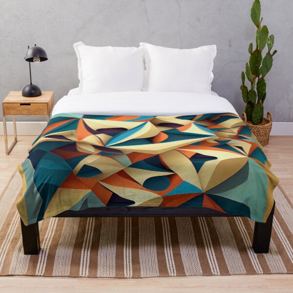 Item preview, Angular Complex Contemporary Pattern Digital Painting designed and sold by CodeAndColors.