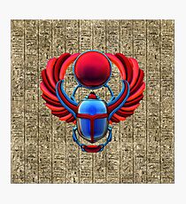Colorful Egyptian Scarab Photographic Print