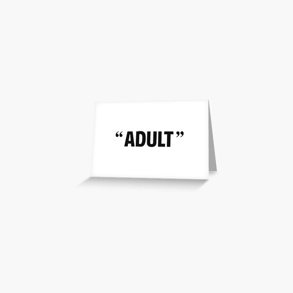 So Called Adult Quotation Marks Greeting Card