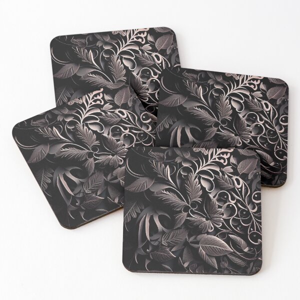 Item preview, Black Designer Natural Pattern Digital Painting designed and sold by CodeAndColors.