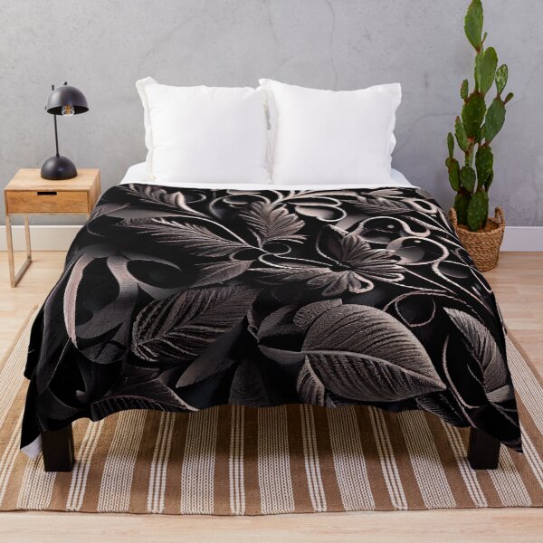 Aperçu de l'œuvre Black Designer Natural Pattern Digital Painting créée et vendue par CodeAndColors.