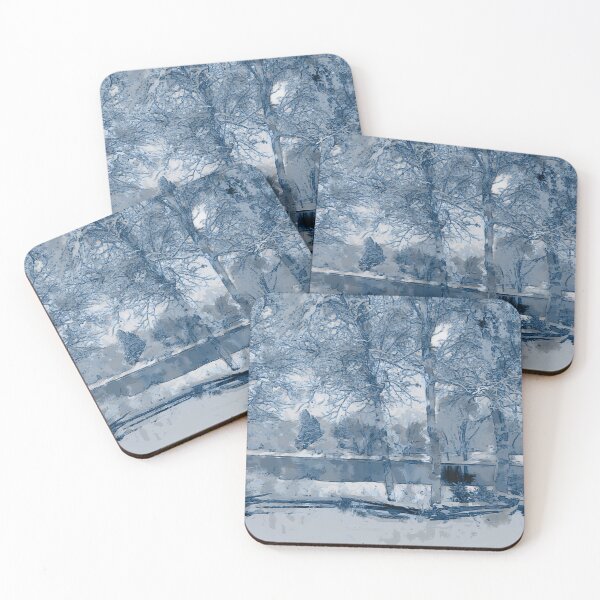 Item preview, Blue Birch In Winter White Forest designed and sold by Finding Fortuity.