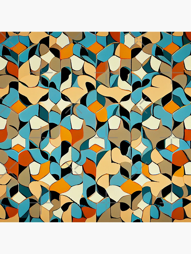 Thumbnail 3 von 3, Button, Balanced Modern Pattern Digital Painting designt und verkauft von CodeAndColors.