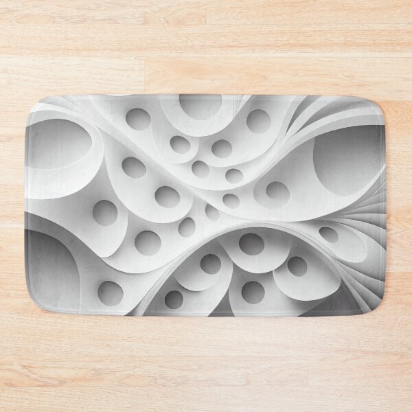 Item preview, White Smooth Modern Pattern Digital Painting designed and sold by CodeAndColors.