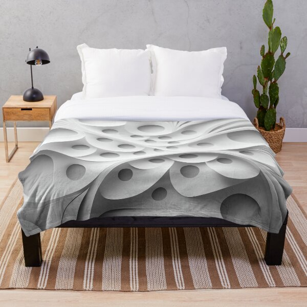 Item preview, White Smooth Modern Pattern Digital Painting designed and sold by CodeAndColors.