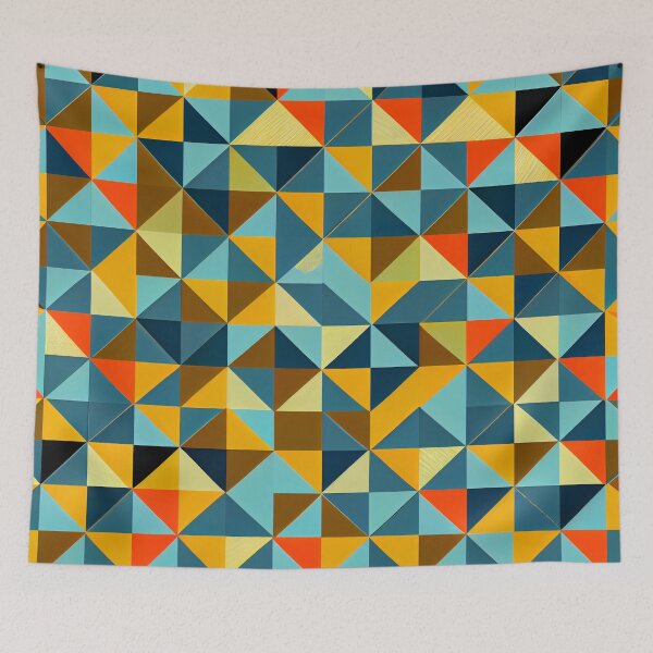 Artikelvorschau, Triangular Scandifornian Pattern Digital Painting entworfen und verkauft von CodeAndColors.
