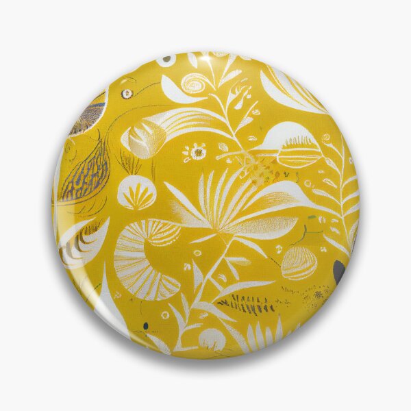 Artikelvorschau, Yellow Enchanted Scandinavian Pattern Digital Painting entworfen und verkauft von CodeAndColors.